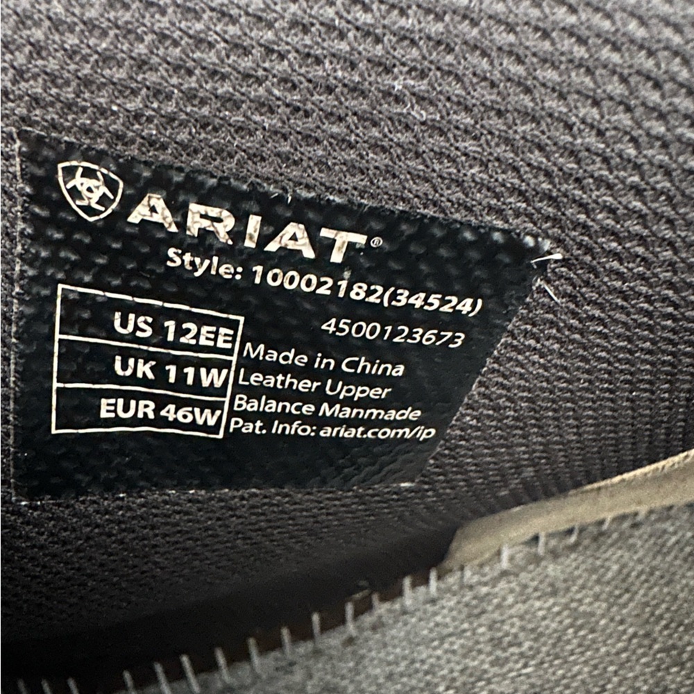 Ariat Men's Brown and Black Lace-Up Work Boots - Picture 7 of 10
